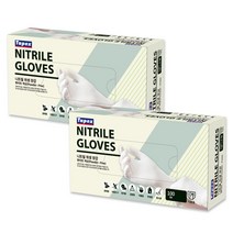 테이팩스 니트릴 장갑 화이트, 소(S), 200매 (100매 x 2개)