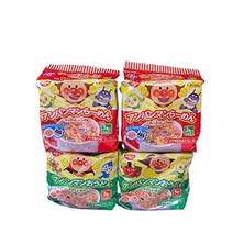 닛신 호빵맨 라면 (아사리 간장 맛) 우동 (부드러운 오다시) 각 2 개 세트