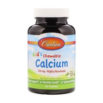 Carlson Labs 칼슨 랩스 키즈 츄어블 칼슘 바닐라 Kid's Chewable Calcium 250mg 120정, 1개