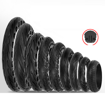 JINGHENG 8 10 12 14인치 전동킥보드 교체 예비, 14X2.125펀칭솔리드태아1개+지렛대