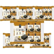 청정원 아침메뉴추천 바사삭 들기름 재래김 도시락 김 반찬 4g 16봉 6개 맛있는 어린이간식 간단한요리 간편식, 16세트