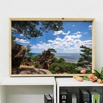 da881-우드프레임액자_풍수소나무와풍경(대형)