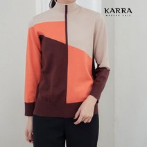 카라 KARRA 하이넥쿼터배색니트 KB2WKN052C