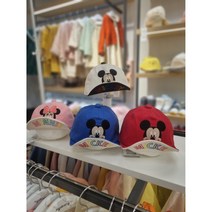아가방[동아쇼핑점] 23년 디즈니베이비출시!!외출필수템!! 여아 남아 공용 아기 신생아 사계절 야구모자 챙모자 캡모자 햇빛 차단 귀여운 베이비 디즈니 미키미니베이비캡모