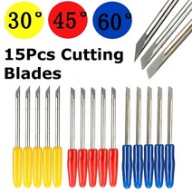 페이퍼커터 재단기 라운더 책절단기 커팅기 커터 5pcs 304560도 비닐 조각 기계 블레이드 graphtec cb09 비닐 플로터 핸들, 45도