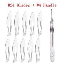10pcs 탄소강 칼 핸들 블레이드 키트 조각 칼 수리 도구 세트 diy 절단 pcb 수리 동물 메스 칼 손 도구, 세트 6