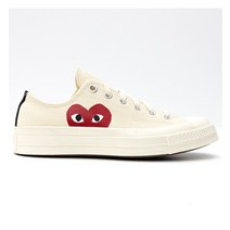 꼼데가르송 (당일) 23SS 꼼데가르송 컨버스 척테일러 1970S 화이트 로우 스니커즈 P1K111 WHITE