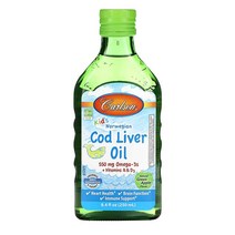 칼슨랩스 키즈 노르웨이 코드 리버 오일 천연 그린 애플 550mg 250ml