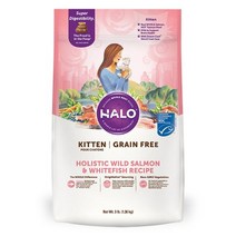 헤일로 키튼 그레인프리 연어&흰살생선 고양이 사료, 생선