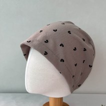 하트 수면 면 항암 비니 두건 모자 암환자 탈모 실내 실외