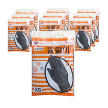 동광상사 깔깔이 미용장갑 특소 XS 2p, 블랙, 10개입