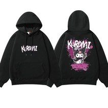편안하게입을수있는 남자후드티오버핏 후드티 꾸안꾸 후드티이쁜곳 빅사이즈후드티 남자후드티 여성후드티 후드티추천 기모후드티 Sanrio Kuromi-후드 Y2k 패션 탑 후드 풀오버 맨