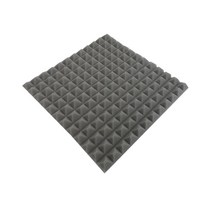 조립식방음부스 12pcs 300x300x25mm 피라미드 어쿠스틱 폼 난연 스튜디오 방음 보호 스폰지 흡수 패널 고밀도, 회색