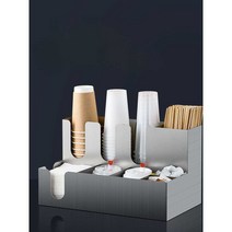 종이컵 홀더 스테인리스 일회용컵 보관함 랙 정리대, 2단 9 그리드