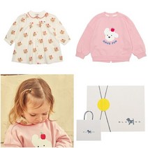 [AK PLAZA] [블루독베이비]큐트도기원피스 맨투맨세트(PK)
