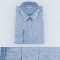 기능성 면혼방 중년 남자 크레마 고급 긴팔 신사 셔츠