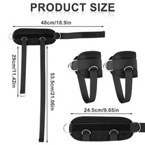 실외스포츠용품 민첩성강화 근력강화운동 용품 소품 2Pcs Ankle Straps Kickback Adjustable Gym Brace Lig, 01 black