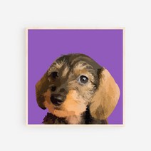 모두의팩토리 일러스트 강아지 나무액자 20종 반려견 우드 벽걸이액자 액자, AI15.요크셔하운드