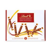 독일직구 린트 바톤스 키르슈텡겔리 250g 파쿤 ca. 32 Stuck Vollmilchschokolade flussig gefullt mit Schweizer Kirschlikor 프랄린넨게셴크 mit Alkohol 쇼콜라덴겐겐겐겔, 상세참조, 수량