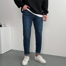 퀄리티 바이든 데님 팬츠 청바지 중청 진청 남자 슬림핏 면 바지 봄 여름 가을 겨울 코디