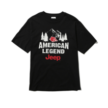 지프 지프 남여공용 캠핑 그래픽 반팔티 JM2TSU591 블랙