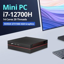 미니 PC 컴퓨터 컴퓨터 인텔 코어 CPU i7 12700H NVIDIA GTX1060 4GB 그래픽 DDR4 RAM M.2 NVME SSD 윈도우 11 블루투스 4G 5G C타입, 835570