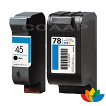 2x 리필 HP45 51645A 용 HP78 C6578D HP Deskjet 710C 820Cse 820Cxi 920C 930C 948C 950C 970CXI 990CXI 9