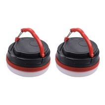 캠핑 원룸 소형 빔프로젝터 2X Portable Camping Lights LED Waterproof Lantern Tents Lamp Outdoor Hiking Fishing, [01] red  black