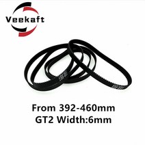 자동차 타이밍 타임 벨트 엔진 구동 교환 3D 프린터 부품 GT2 6mm 폐쇄 루프 타이밍 벨트 392 396 400 406, 03 2GT-400mm-width 6mm_01 1 개