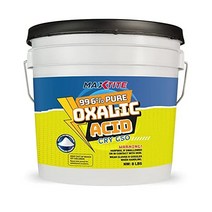 옥살산(3 6kg(8파운드)) 99 6% 순수 - 금속 및 목재 청소 표백 녹 제거(C2H2O4) HDPE 컨테이너 재밀봉 가능한 어린이 보호 캡 포함
