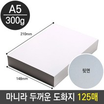 캔트지 마니라 마분지 두꺼운 도화지 300g A5 미술 종이_[230125EA]