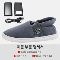 Vkkn Usb발난로 발난로 usb발난로 발온열기usb 전기발난로 온열슬리퍼 사무실발난로, 260/265, 슬리퍼+4000mah 보조배터리*2
