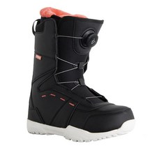 스노우보드 와이어 버클 하얀색 기모 부츠 신발, 검은색 빨간색