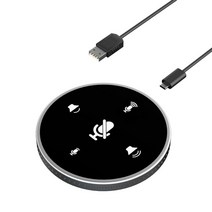 유튜브 USB 방송용 마이크 새로운 데스크탑 usb 회의 스피커폰 내장 스피커 360, 검은색