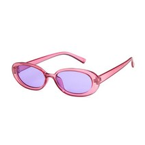 미노이 선글라스 타원형 얇은 뿔테 인싸템 퍼플