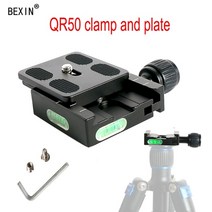삼각대 볼 헤드 arca swiss rrs wimberley benro용 qr-50 어댑터 플레이트 스퀘어 클램프 레벨 기기 퀵 릴리스 플레이트, qr-50-s