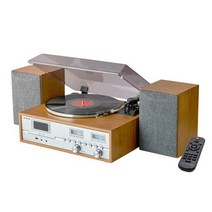 사운드룩 오페라 올인원 LP 턴테이블 CDP FM라디오 블루투스 앰프 스테레오 오디오 스피커 세트
