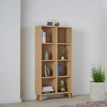 Sunshine 세로책장 칸막이 책꽂이 선반 서류 보관함 정리함 칸많은, 오크