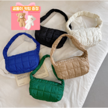 [곰돌이 키링증정]누빔 미니 숄더백 누빔 가방 여성 숄더가방