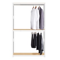 홈던트 DIY 행거 3단 행거봉2 1200 x 500 x 1950 블랙 / 내추럴우드, 색상