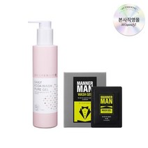 커플 패키지 질경이 데일리 에코아워시 퓨어 젤 200ml+매너맨 파우치(3.5mlx20매)