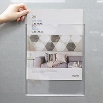 대용량 A4사이즈 부착용꽂이판 인포프레임 아크릴꽂이 게시판 안내판, 8855_인포프레임A4(양면/가로)/10개입