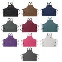 경량 방수 여름 바리스타 앞치마, 와인+네이비, 1개