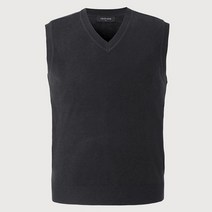 인디안 [봄 간절기 최저가] 고급 울혼방 솔리드 브이넥 조끼 니트베스트 MIBBVYF8411BC