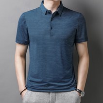 DFMEI 여름 반팔 남성 비즈니스 골프 스포츠 캐주얼 옷깃 티셔츠 중년 얇은 탑