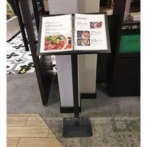 메뉴판 꽂이 거치대 입간판 전시회 미용실 요금표 스탠드 행사 가격표 메뉴, 검은 색