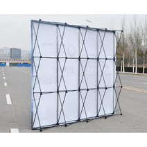 홍보 전시 부스 접이식 트러스 포토존 행사 배경 스크린, 철 트러스 230x230cm+스프레이
