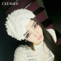 패션 액세서리 우아하고 빈티지한 향의 진주 꽃 팔찌 여성모자 숏비니 여성가을모자 니트비니 겨울패션모자 예쁜모자