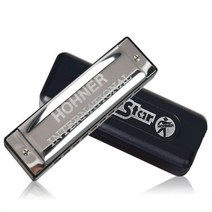 Hohner-아르모니카 온음계 하모니카 블루스 하프 10 홀 C 입 오르간 실버 스타 게이타 음악 악기 문하모니카, 은
