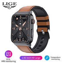무통 무채혈 당요 혈당 혈압 측정 워치 밴드 시계 학생 LIGE ECG PPG 스284, Belt brown+ECG